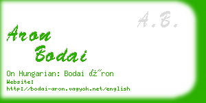 aron bodai business card